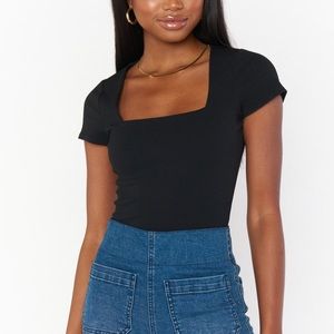 Show Me Your MuMu Black Bodysuit